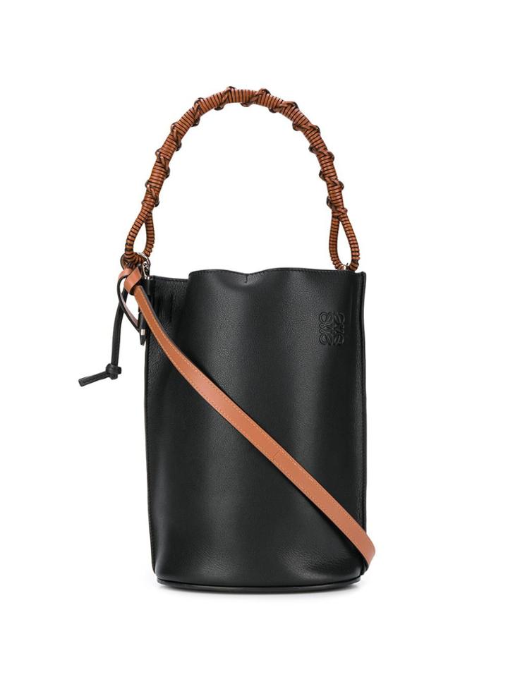 Loewe Spiral Handle Bucket Bag - Black