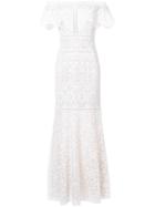 Tadashi Shoji - Embroidery Detail Evening Dress - Women - Cotton/nylon - 6, White, Cotton/nylon