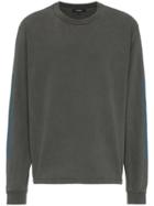 Yeezy Calabasas Print Cotton Long Sleeve T Shirt - Grey