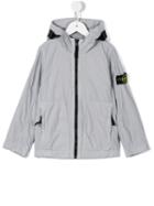 Stone Island Kids Hooded Jacket, Boy's, Size: 6 Yrs, Grey
