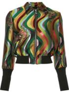 Philipp Plein Lipstick Bomber Jacket, Women's, Size: Xs, Acetate/viscose/polyester