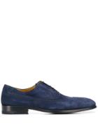 A. Testoni Embossed Oxford Shoes - Blue