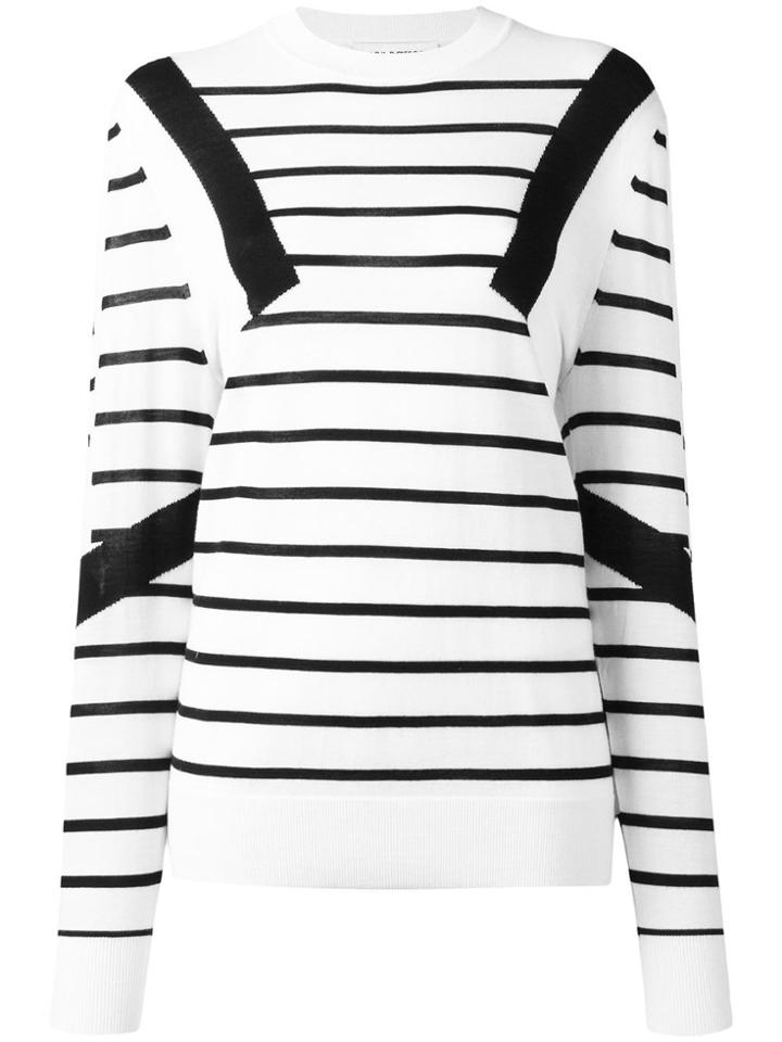 Neil Barrett Striped Jumper - White