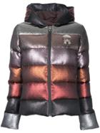 Fendi Glittery Hooded Puffer Jacket - Multicolour