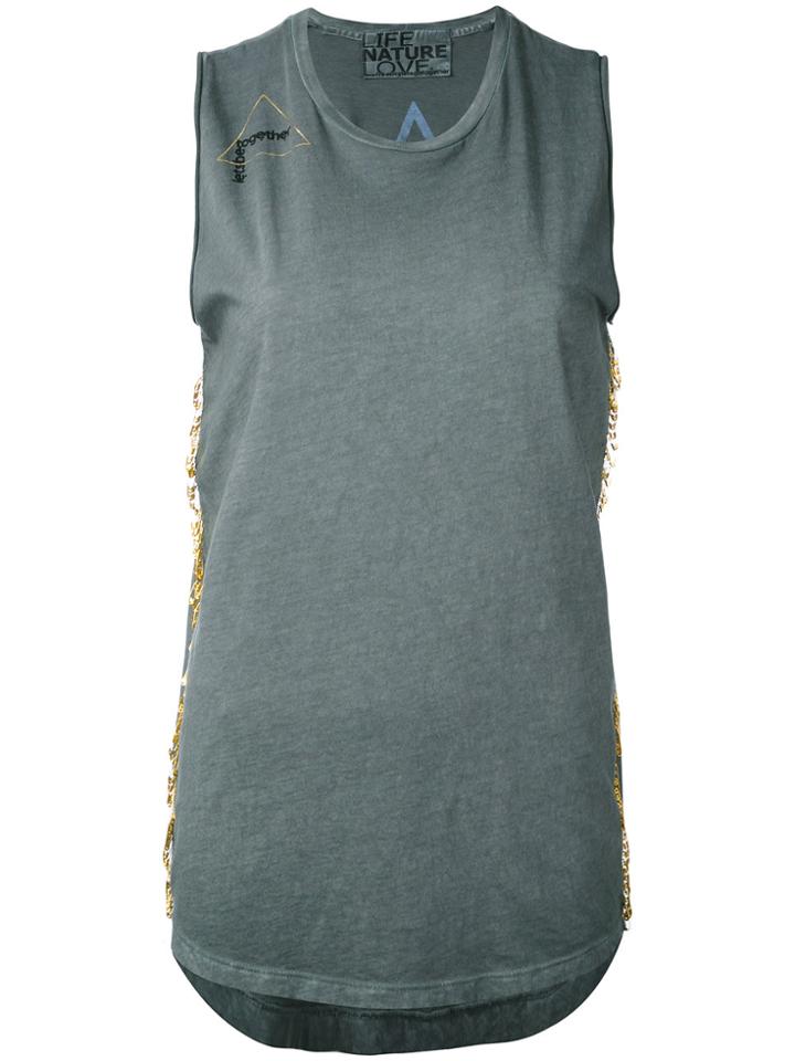 Freecity Printed Back Top - Blue