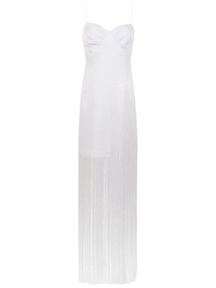 Tufi Duek Fringed Long Dress - White