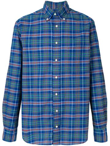Gitman Bros Checked Button Shirt - Blue