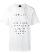 Stussy 'world Touring' T-shirt, Men's, Size: Small, White, Cotton