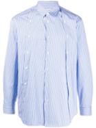 Comme Des Garçons Shirt Asymmetric Striped Shirt - Blue