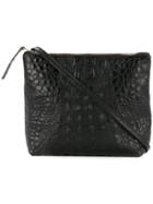 Zambesi Crocodile Effect Crossbody Bag - Black