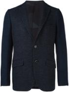 Etro Two Button Blazer, Men's, Size: 54, Blue, Cotton/nylon/wool