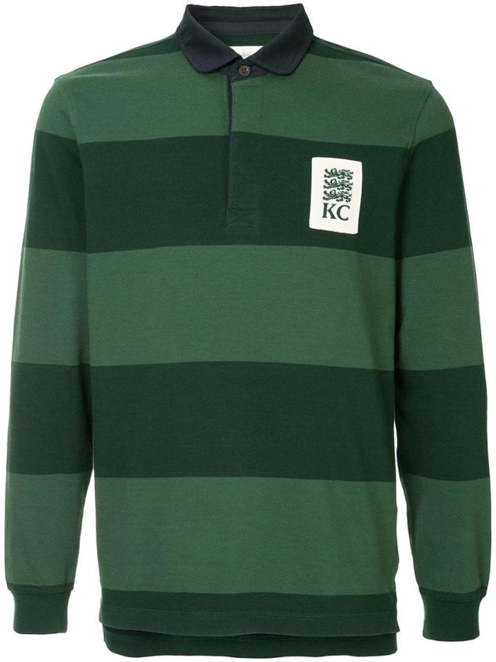 Kent & Curwen Striped Rugby Polo Shirt - Green