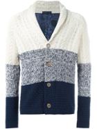Etro Cable Knit Cardigan, Men's, Size: Xl, White, Cotton/silk