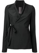Rick Owens Textured Wrap Jacket - Black
