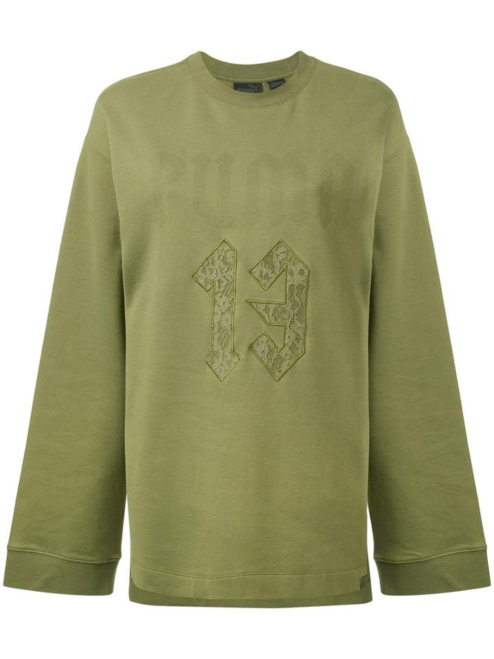 Fenty X Puma - Long Sleeved Graphic Sweatshirt - Women - Cotton/nylon - S, Green, Cotton/nylon