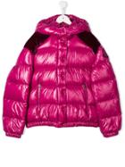 Moncler Kids Varnished Padded Jacket - Pink