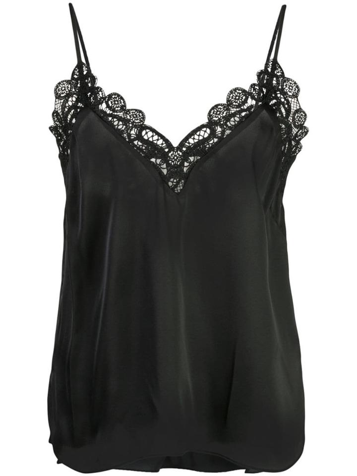 Jonathan Simkhai Crochet Inserts Top - Black