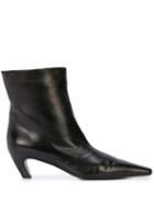 Khaite Squared Toe Boots - Black