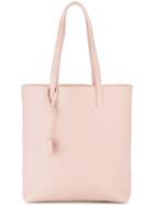 Saint Laurent Pink Leather North South Tote Bag - Pink & Purple