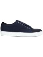 Lanvin Toe Cap Sneakers, Men's, Size: 11, Blue, Leather/rubber