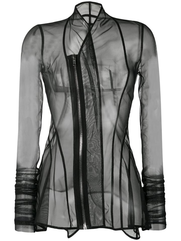 Rick Owens Lilies Sheer Jacket - Black
