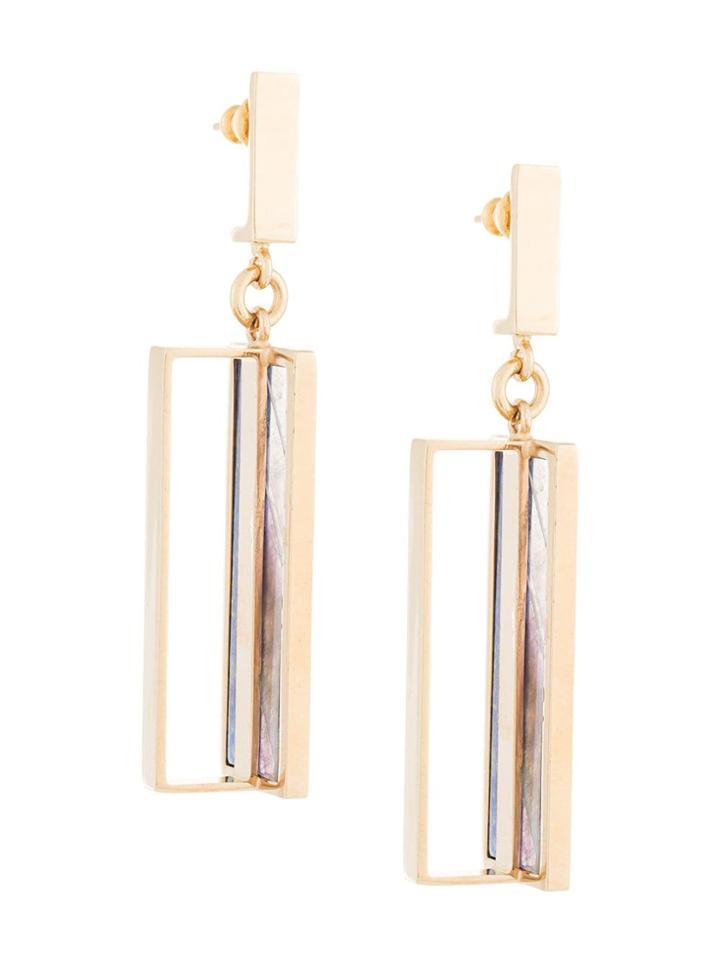 Crystalline Flourite Lapis Earrings - Blue
