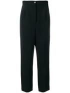 Valentino Vintage 1980's High Rise Cropped Trousers - Black