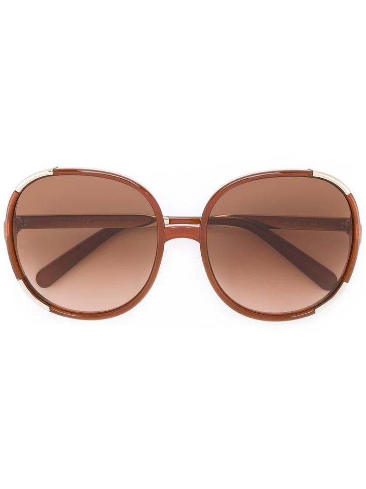 Chloe Eyewear - Nate Sunglasses - Women - Acetate/metal - One Size, Brown, Acetate/metal