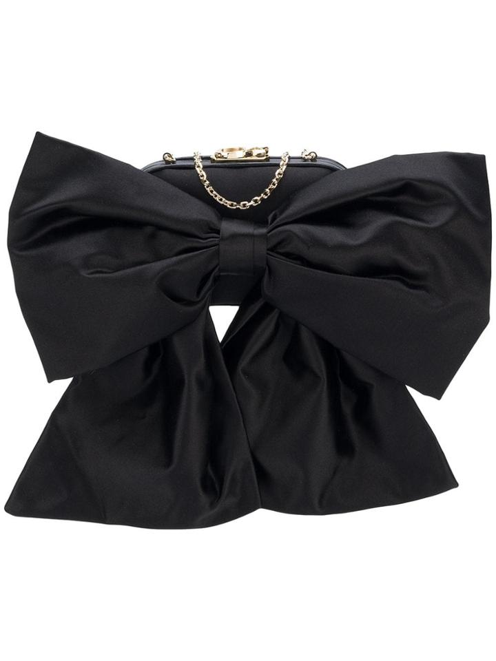 Corto Moltedo Bow Detail Susan Clutch - Black