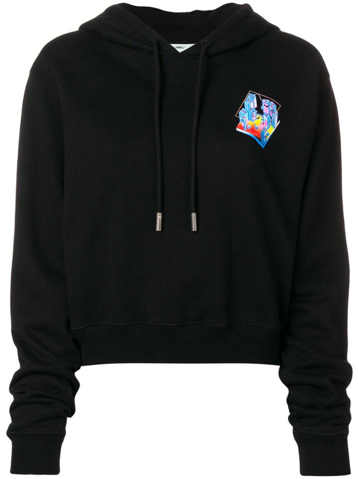 Off-white Microenvironment Crop Hoodie - Black