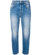 7 For All Mankind Cropped Cut Jeans - Blue