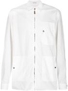 Tomas Maier Zipped Shirt Jacket, Men's, Size: M, White, Cotton