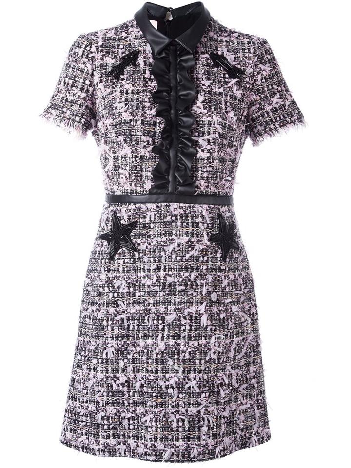 Giamba Tweed Shortsleeved Dress, Women's, Size: 46, Cotton/acrylic/polyamide/virgin Wool