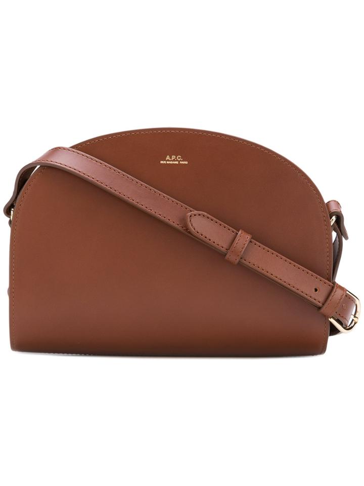 A.p.c. Demi-lune Cross-body Bag - Brown