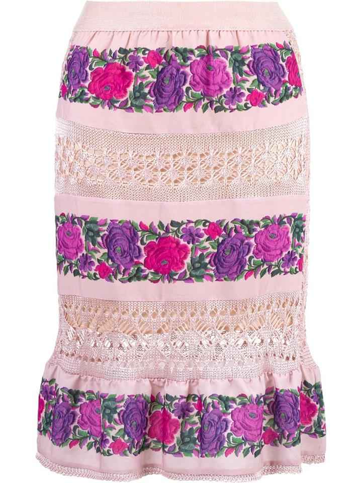 Cecilia Prado Midi Skirt - Pink & Purple