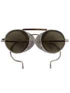Thom Browne Eyewear Silver Mesh Side Sunglasses - Metallic