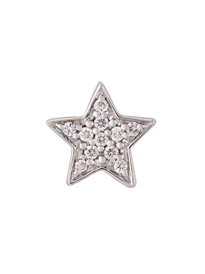 Alinka Mini Stasia Diamond Star Earring, Women's, Metallic, Diamond/18kt White Gold