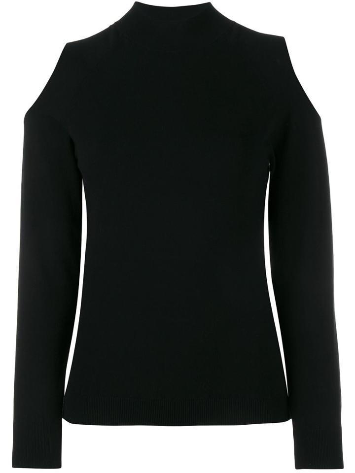 Osman Cutout Knit Long Sleeve Top, Women's, Size: 12, Black, Viscose