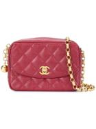 Chanel Vintage Quilted Fringe Chain Shoulder Bag - Red