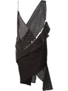 Anthony Vaccarello Asymmetric V-neck Dress