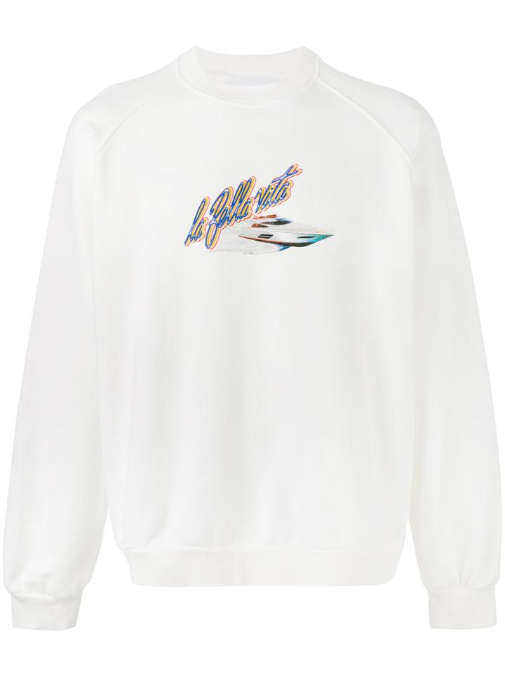 Sunnei - La Bella Vita Sweatshirt - Men - Cotton - M, White, Cotton