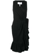 Milla Milla Ruffled Wrap Dress - Black