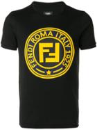 Fendi Ff Logo Print T-shirt - Black