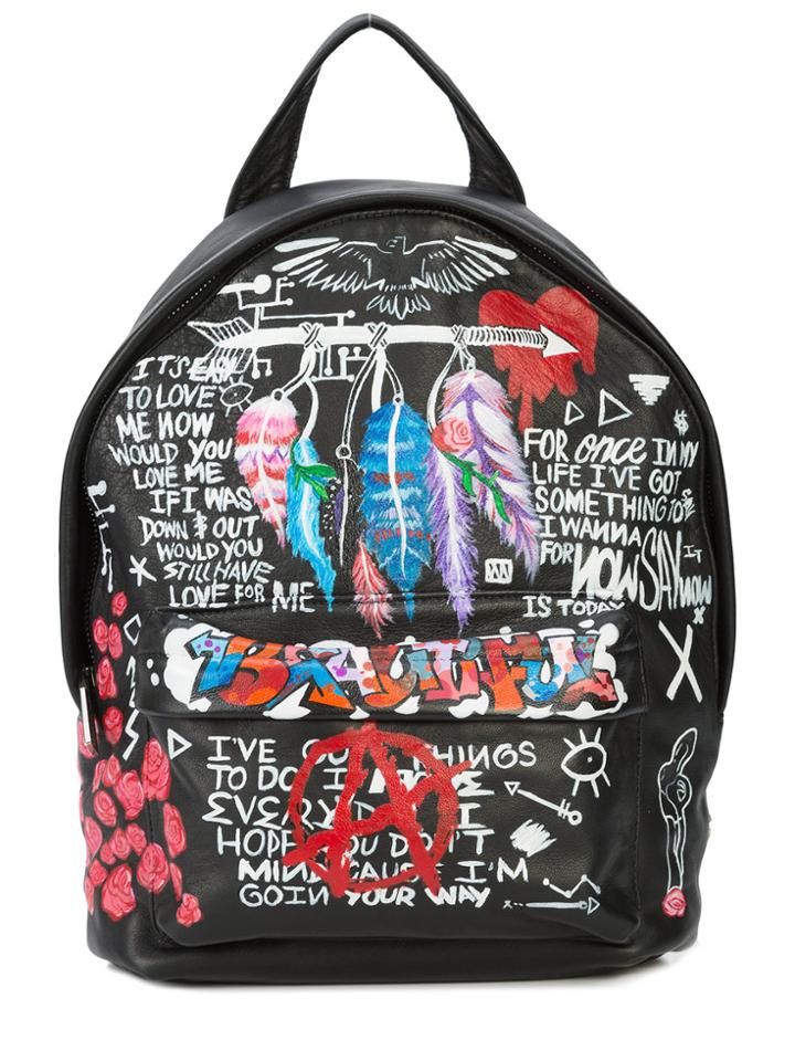 Elisabeth Weinstock The Andes Hand-painted Mini Backpack - Black