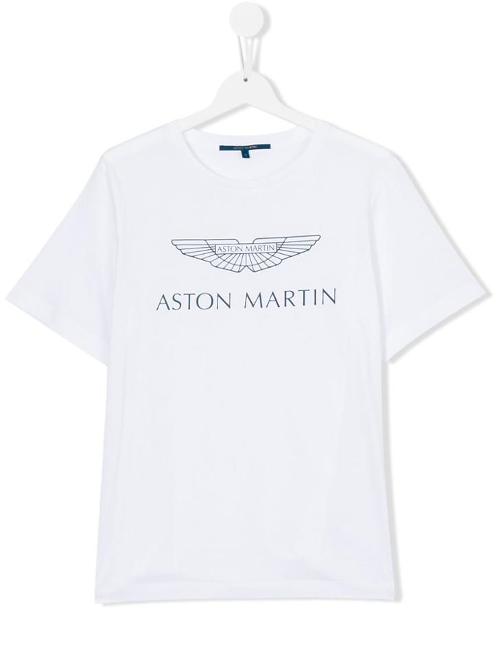 Aston Martin Kids Logo Print T-shirt - White