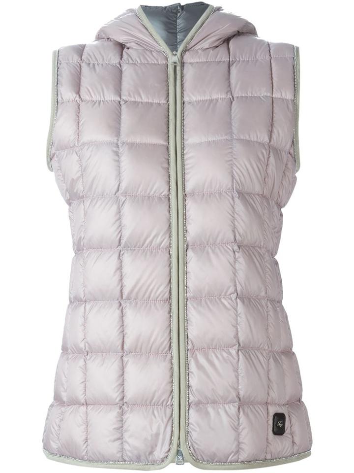 Fay Hooded Padded Gilet, Women's, Size: Small, Pink/purple, Polyamide/feather Down