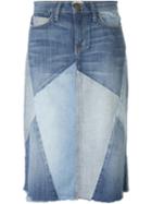 Current/elliott Tidal Wave Denim Skirt, Women's, Size: 27, Blue, Cotton