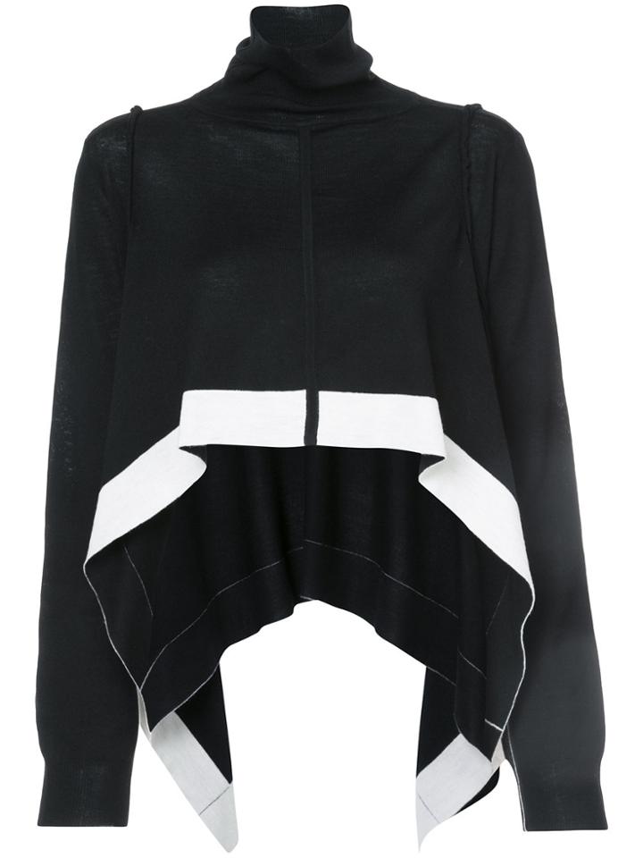 Tome Contrast Trim Top - Black