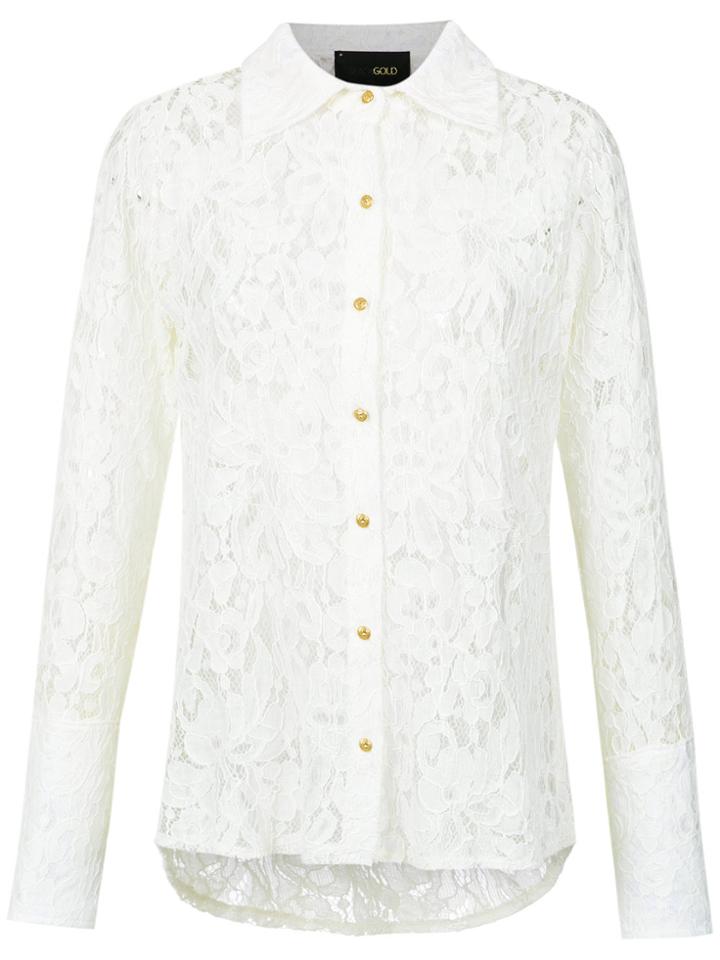 Andrea Bogosian Lace Shirt - White
