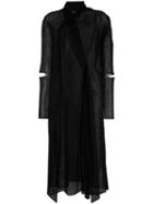 Andrea Ya'aqov - Cut-out Detail Mesh Cardigan - Women - Polyamide - S, Black, Polyamide